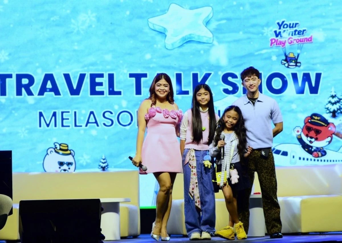 TV personality Melai Cantiveros-Francisco, honorary ambassador for Korea family tourism in the Philippines, and her family at the Korea Travel Fiesta 2026 on Aug. 22 at the SM Mall of Asia (Jonathan Hicap)
