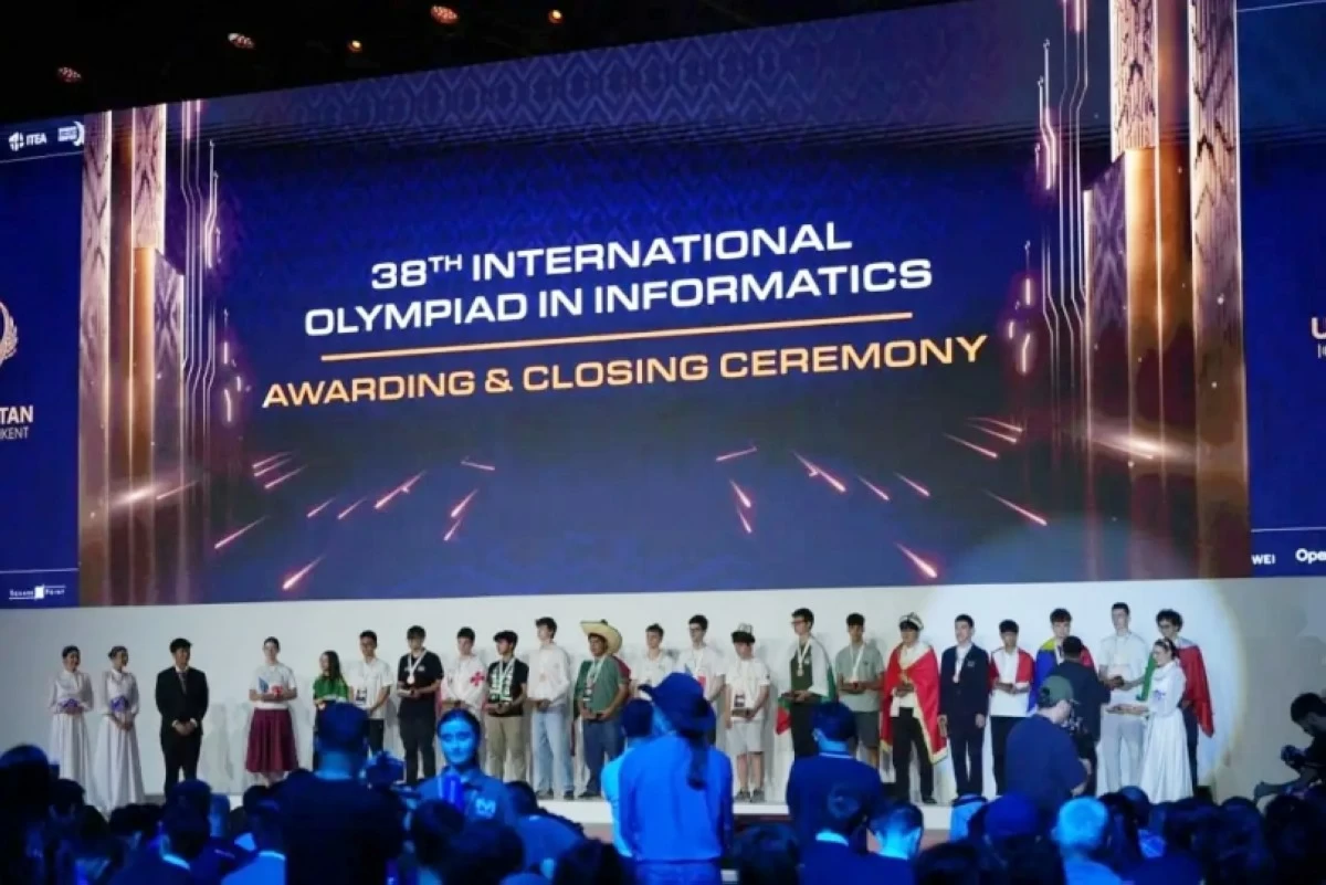 The awarding and closing ceremony of the 38th International Olympiad in Informatics (IOI) in Tashkent, Uzbekistan (Photo from likha.d7 on Instagram) 

