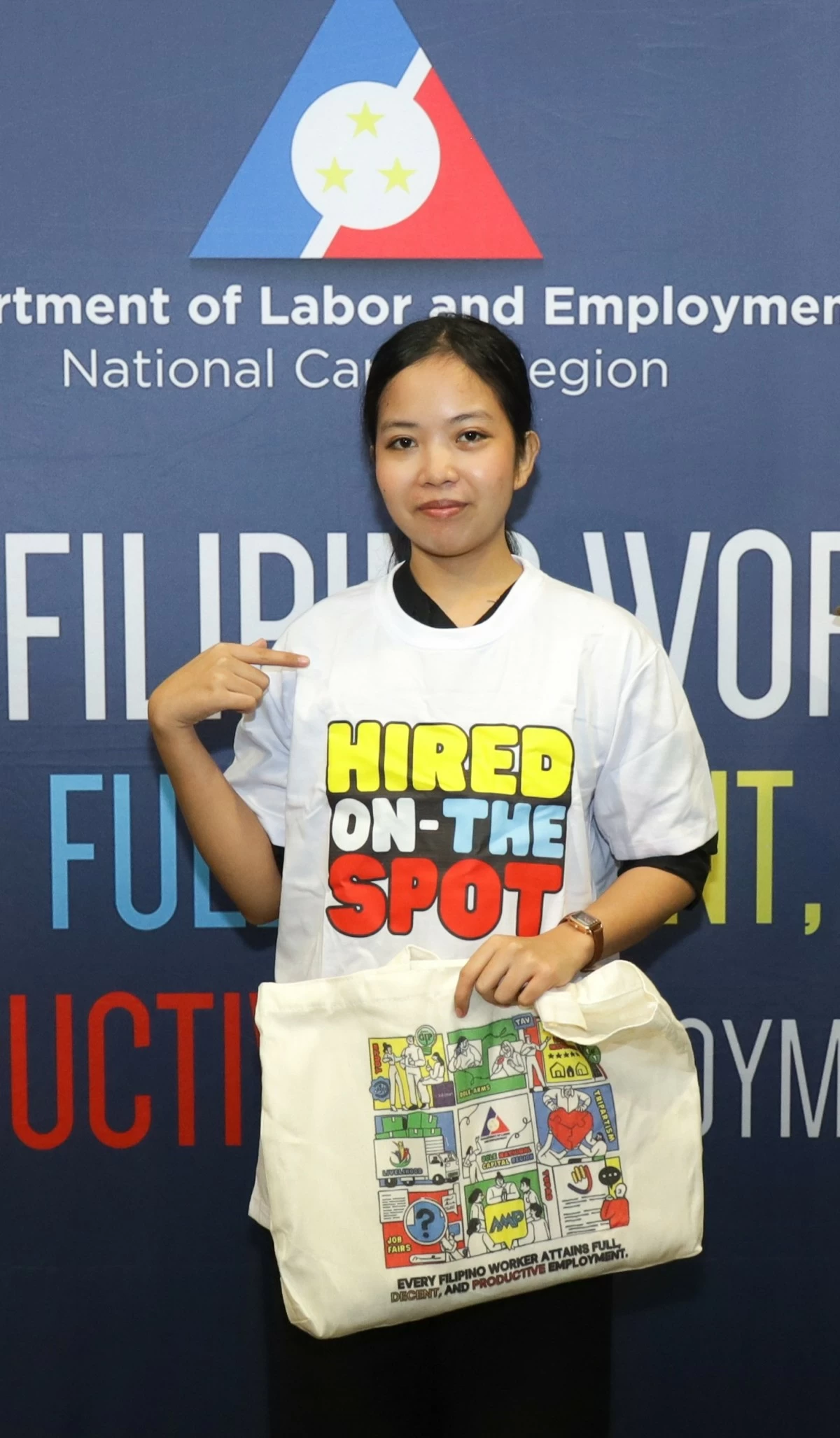 HIRED ON THE SPOT! A successful applicant proudly celebrates landing a new job at the PMAP Mega Job Fair 2026—turning a day of job hunting into a fresh career start.
