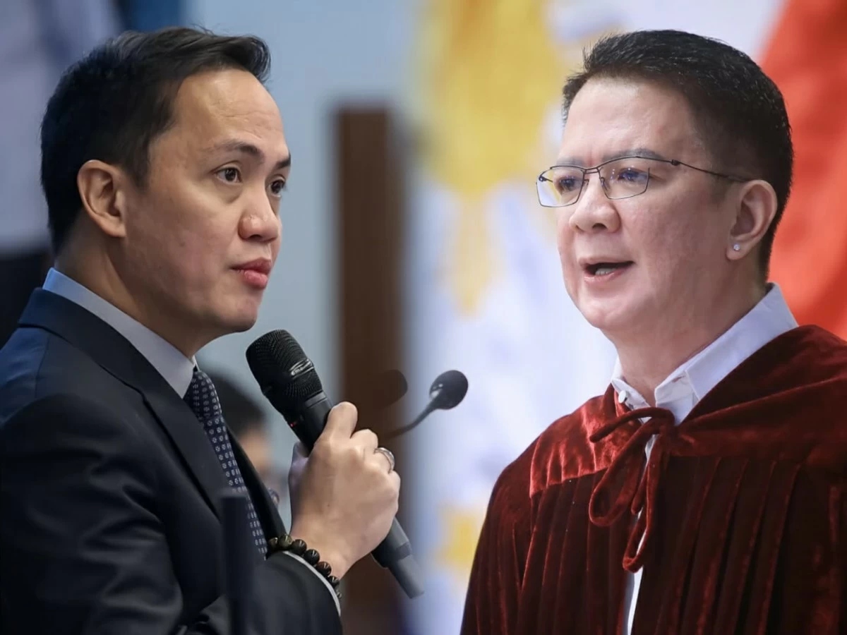 Private prosecutor Amando Virgil Ligutan (left), Senator Francis "Chiz" Escudero (Senate PRIB)