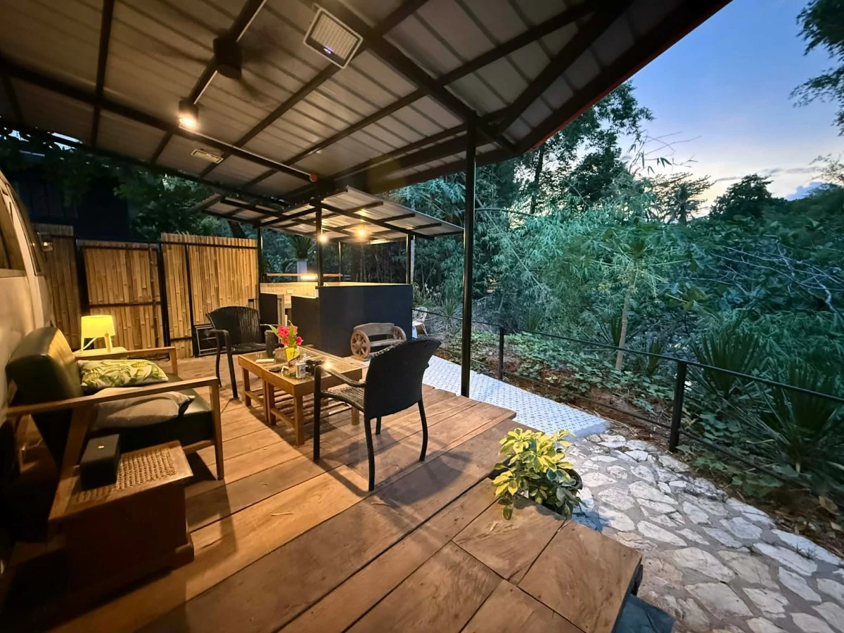 CALMING VIEW — Where else can you enjoy a view like that while sipping coffee in the living area or preparing breakfast in the kitchen?