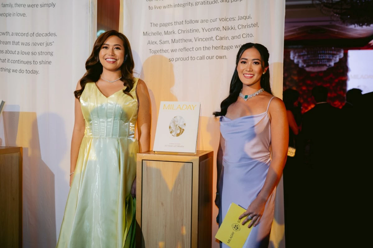 Alexandra and Samantha Dayrit presenting the brand’s coffee table book