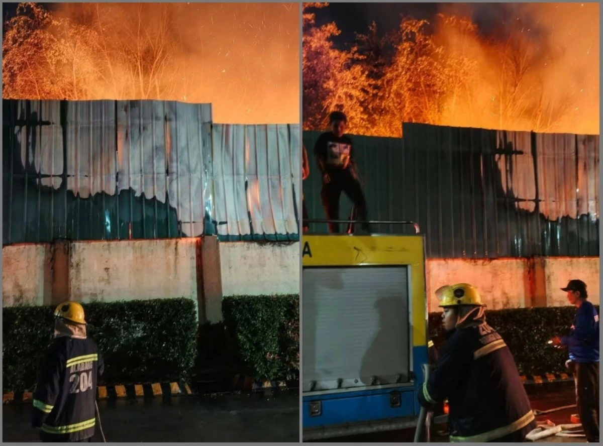 The fire in Barangay Cupang, Muntinlupa, on Aug. 26 (Photo from the Muntinlupa Department of Disaster Resilience and Management)