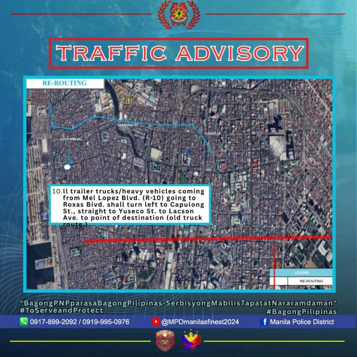Road re-routing (Photo from MPD)