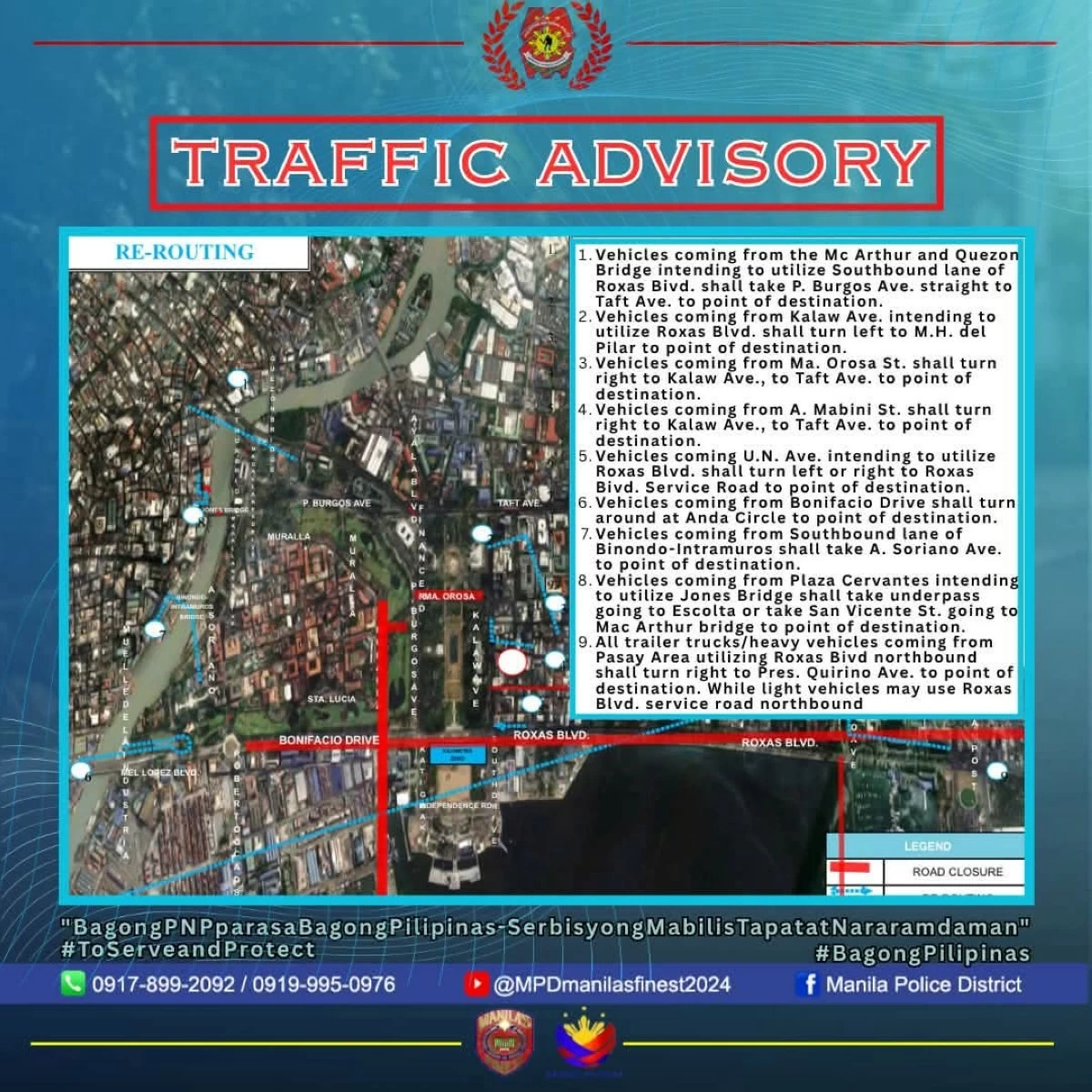 Road re-routing (Photo from MPD)