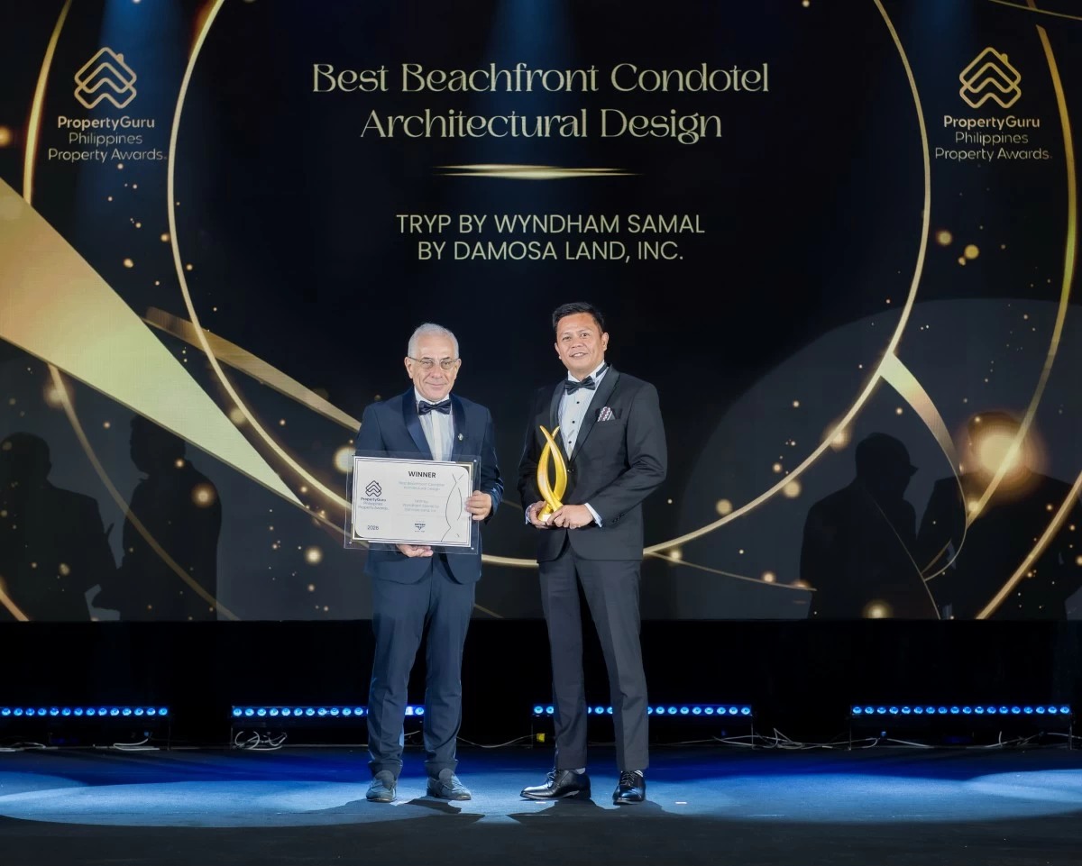 Damosa Land receives the Best Investment Condo Development for TRYP by Wyndham Samal, a recognition for its strong market appeal among investors. (Photo: PropertyGuru)