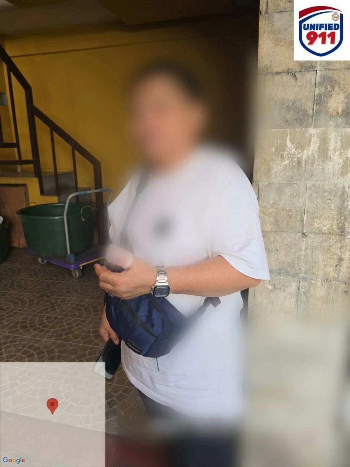 The employee who was injured in the grenade attack at an apartelle in Barangay 120, Caloocan City. (Photo from NCRPO)