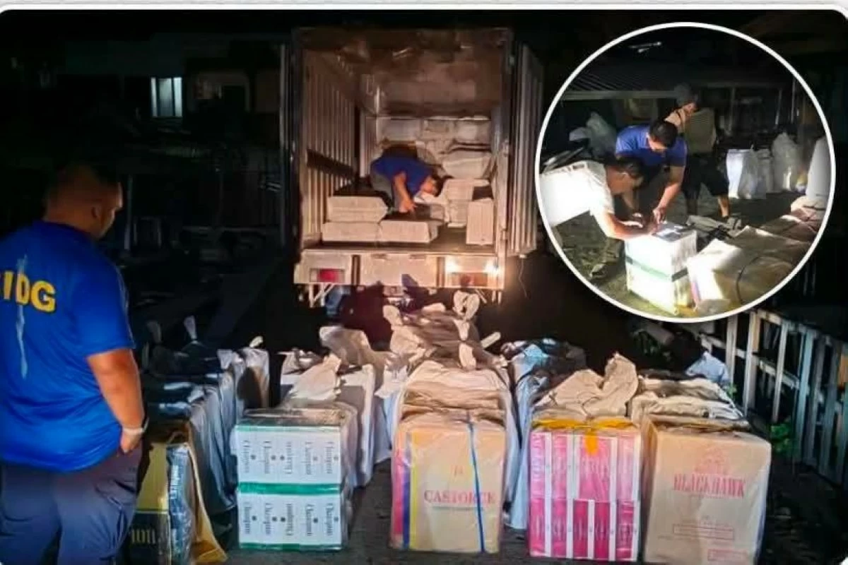 SMUGGLED cigarettes valued at P14 million were seized in Zamboanga City over the weekend. (Photo via Liza Jocson)