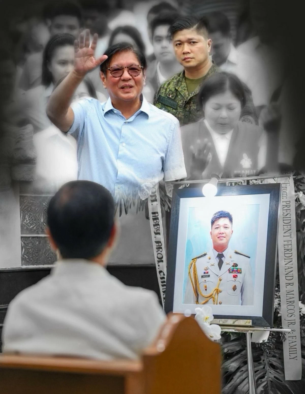 President Ferdinand R. Marcos Jr. shares a photo of him and his aide-de-camp Maj. Ma. Joshua P. Santiago (Bongbong Marcos Facebook)