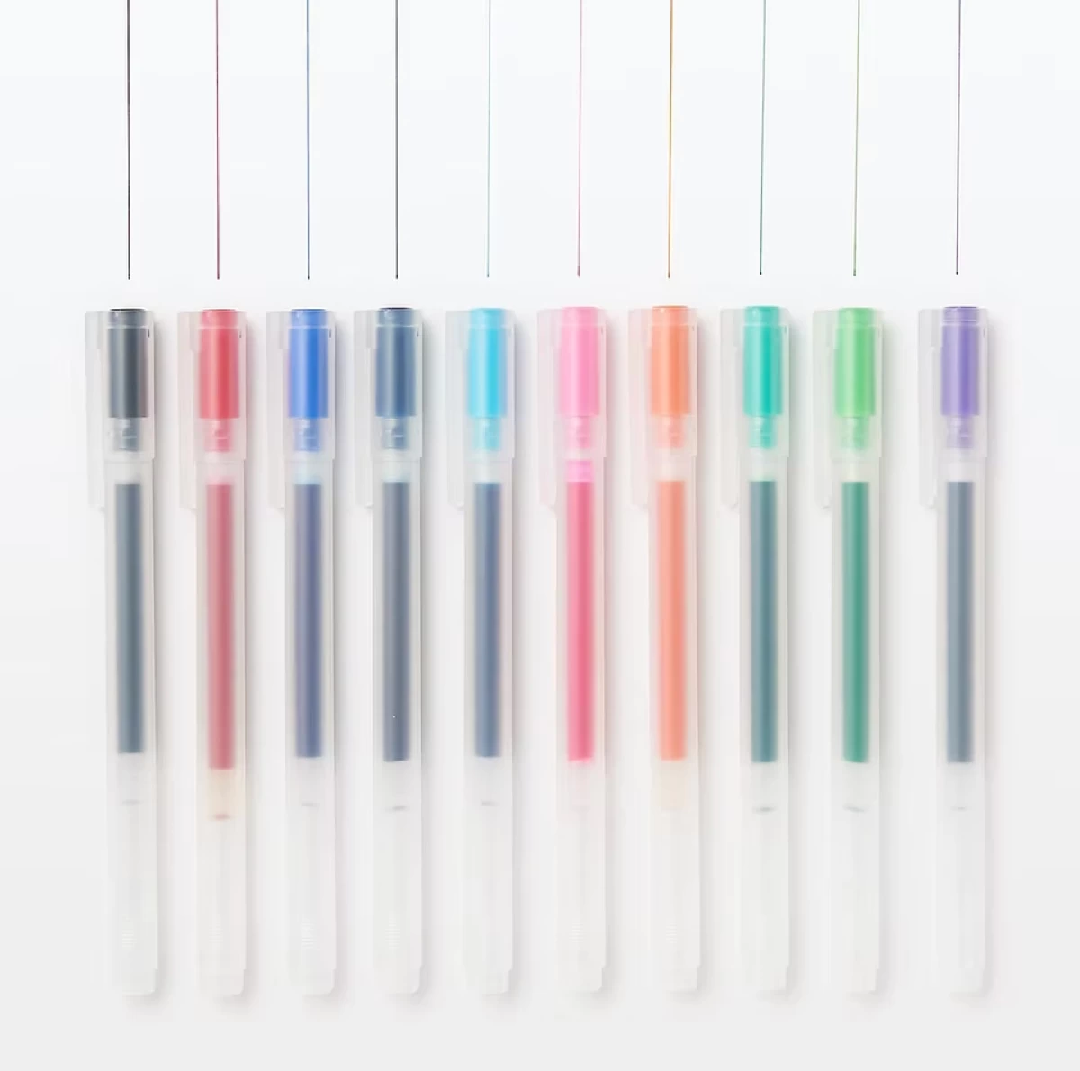 Gel Ink Pen Cap Type Set of 10