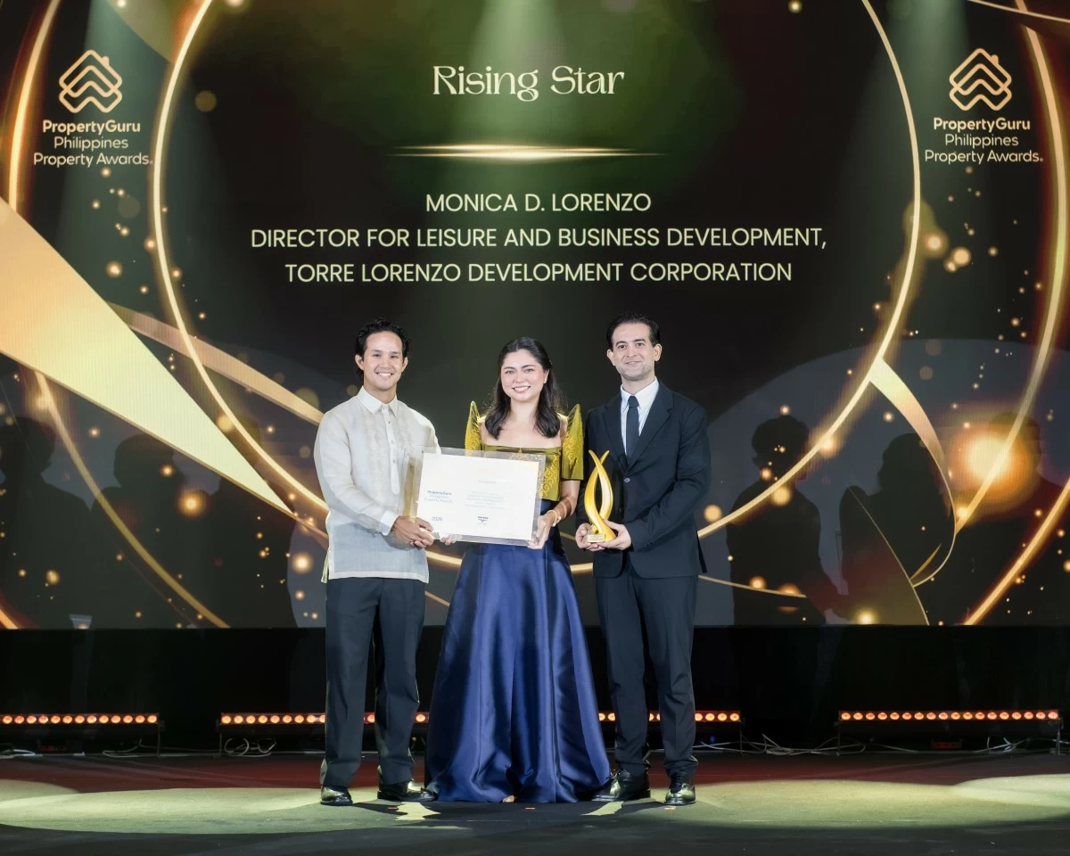 Monica D. Lorenzo received the Rising Star Award at the 14th PropertyGuru Philippines Property Awards.
