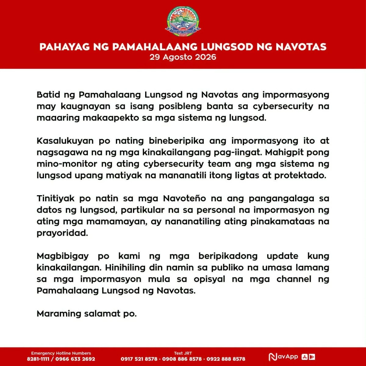 (Photo from Navotas LGU)