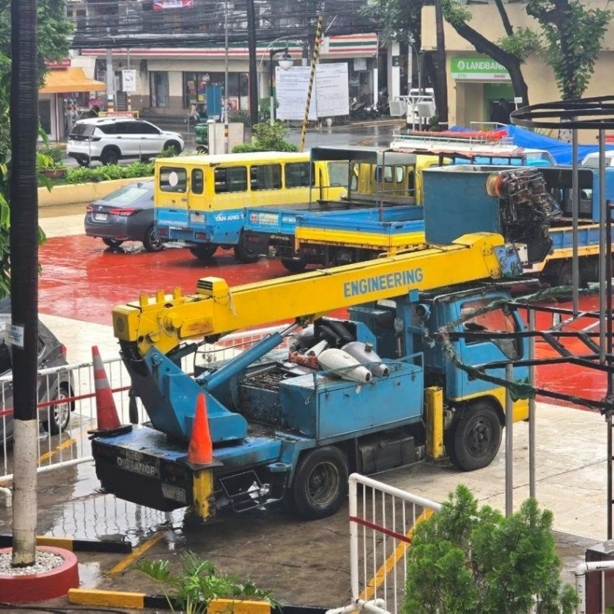 Muntinlupa City government vehicles on standby (Photo from Mayor Biazon’s Facebook account) 

