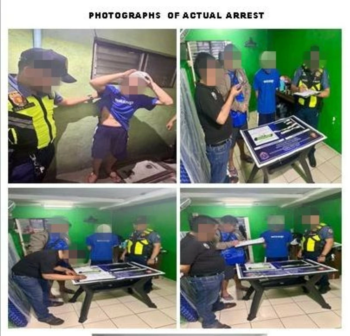 Tambo police arrest a house painter following an alleged home intrusion. (Photo  Parañaque City Police)