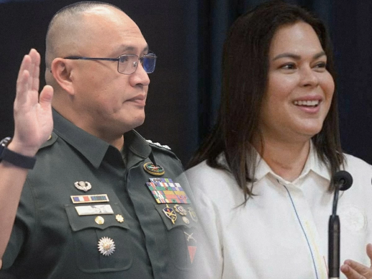 Col. Manaros Boransing II (left), Vice President Sara Duterte (Senate PRIB, Facebook)