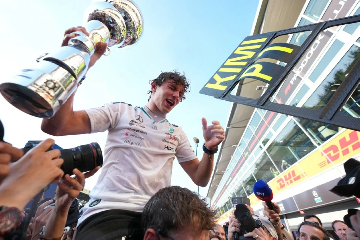 Antonelli charges from back to win epic Italian GP
