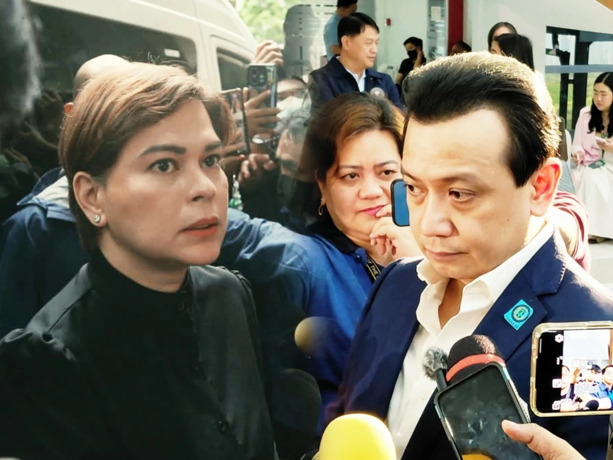 Vice President Sara Duterte (left), former senator Antonio Trillanes IV (MANILA BULLETIN)