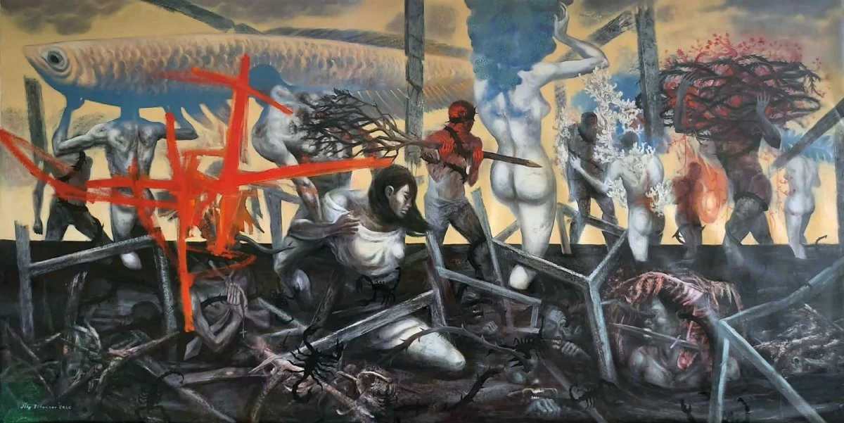 ‘SALUNGAT NA LANDAS,’ 4x8 feet, oil on canvas, 2026