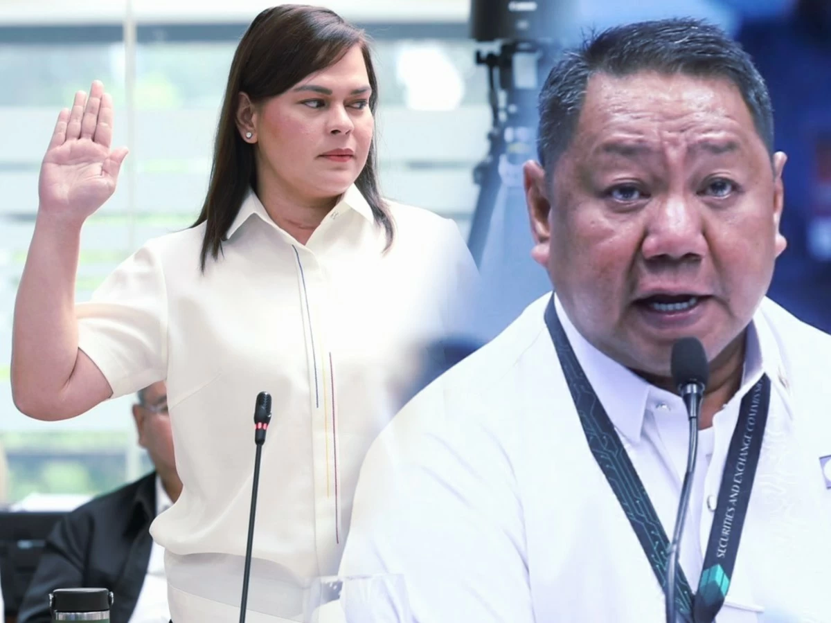 Vice President Sara Duterte (left), SEC offcial Gerardo del Rosario (House PPAB, Senate PRIB)