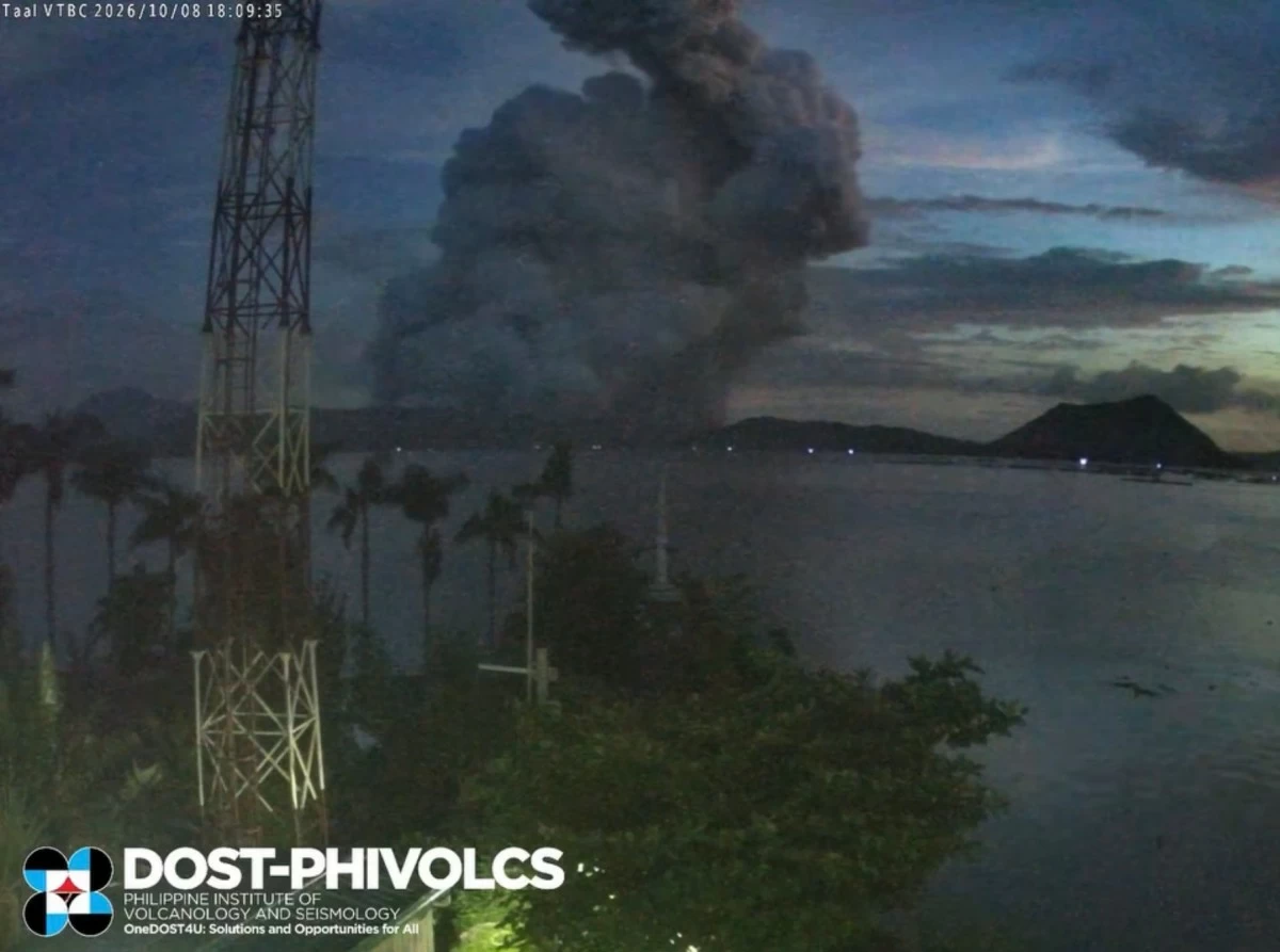 Phivolcs records minor phreatomagmatic eruption at Taal Volcano