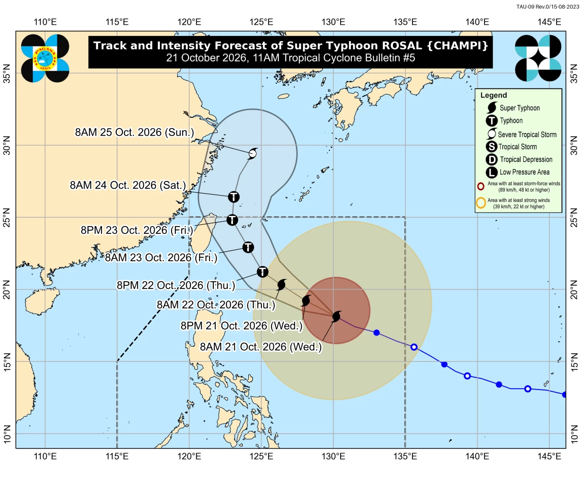 PAGASA gibt Warnstufe 2 für Batanes aus, da sich „Rosal“ Nord-Luzon nähert