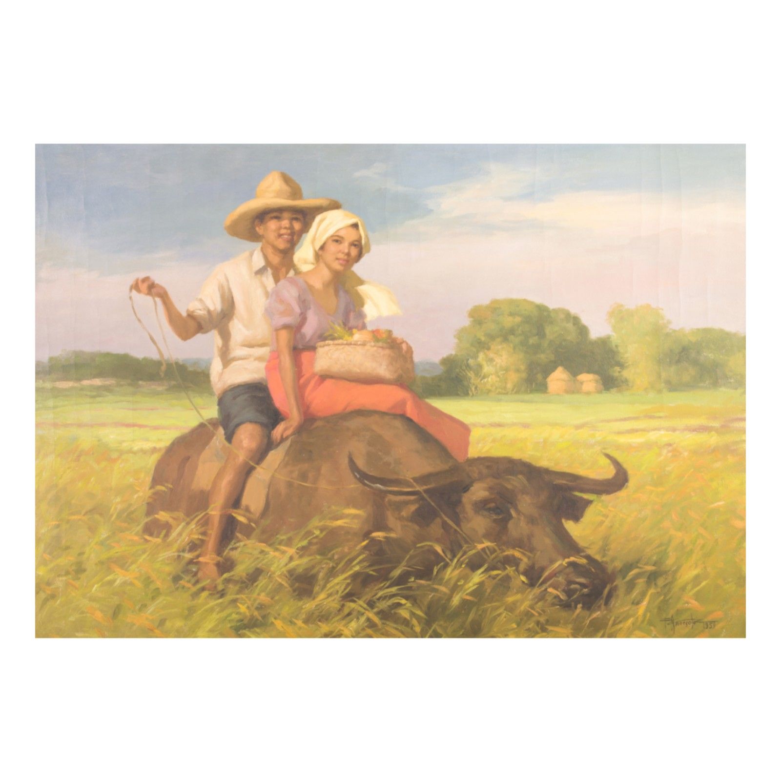 Artwork_JFernando Amorsolo_Man and Woman on Carabao 1959.jpg