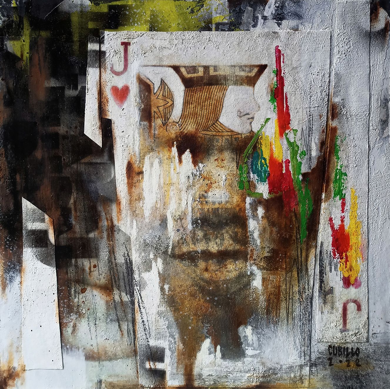 BLURRED, mixed media on canvas, 24x24 inches, 2022.jpg