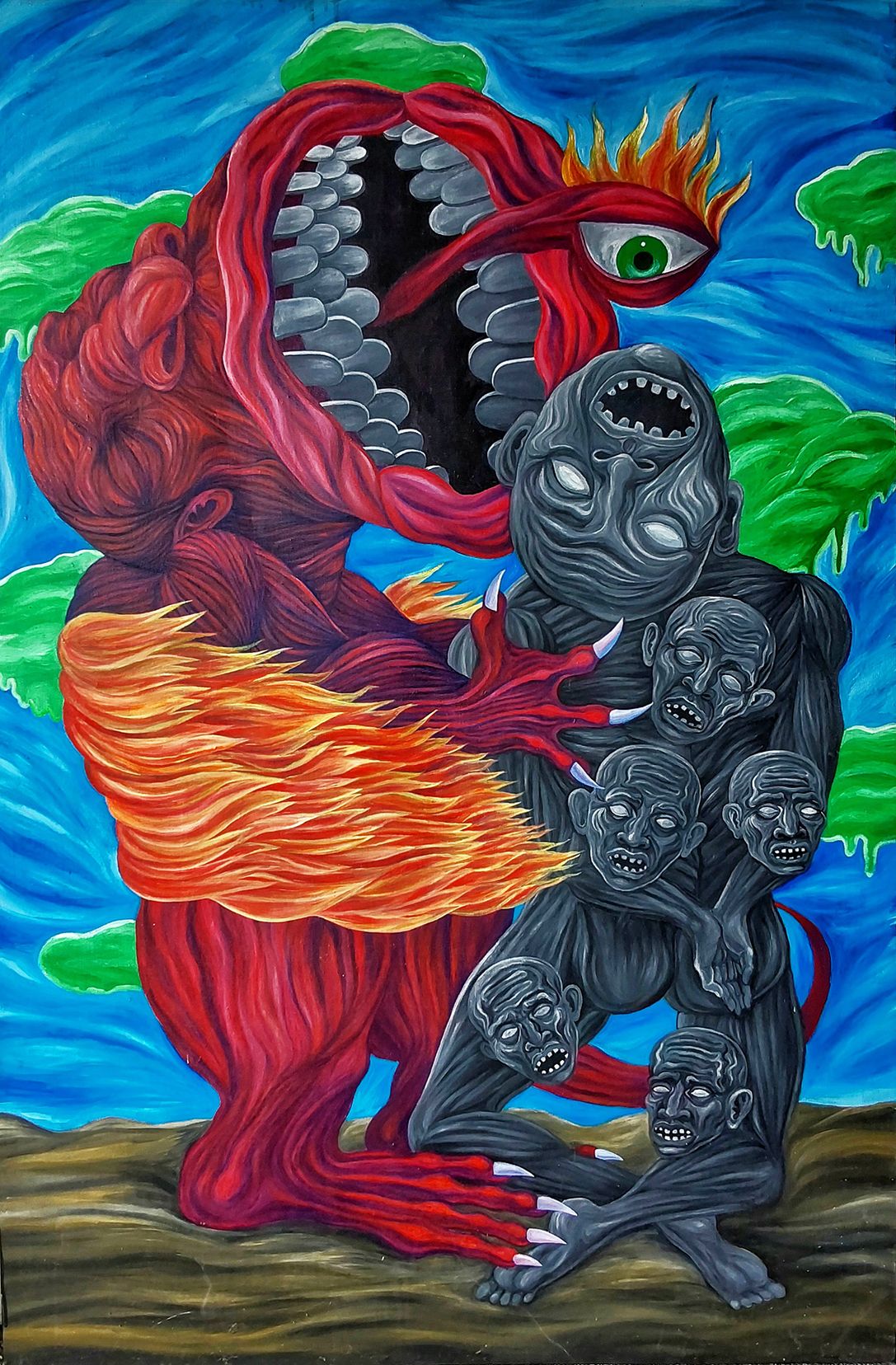 CONFLUENCE OF DESPAIR, acrylic on canvas, 1.83x1.22 meters, 2025.jpg