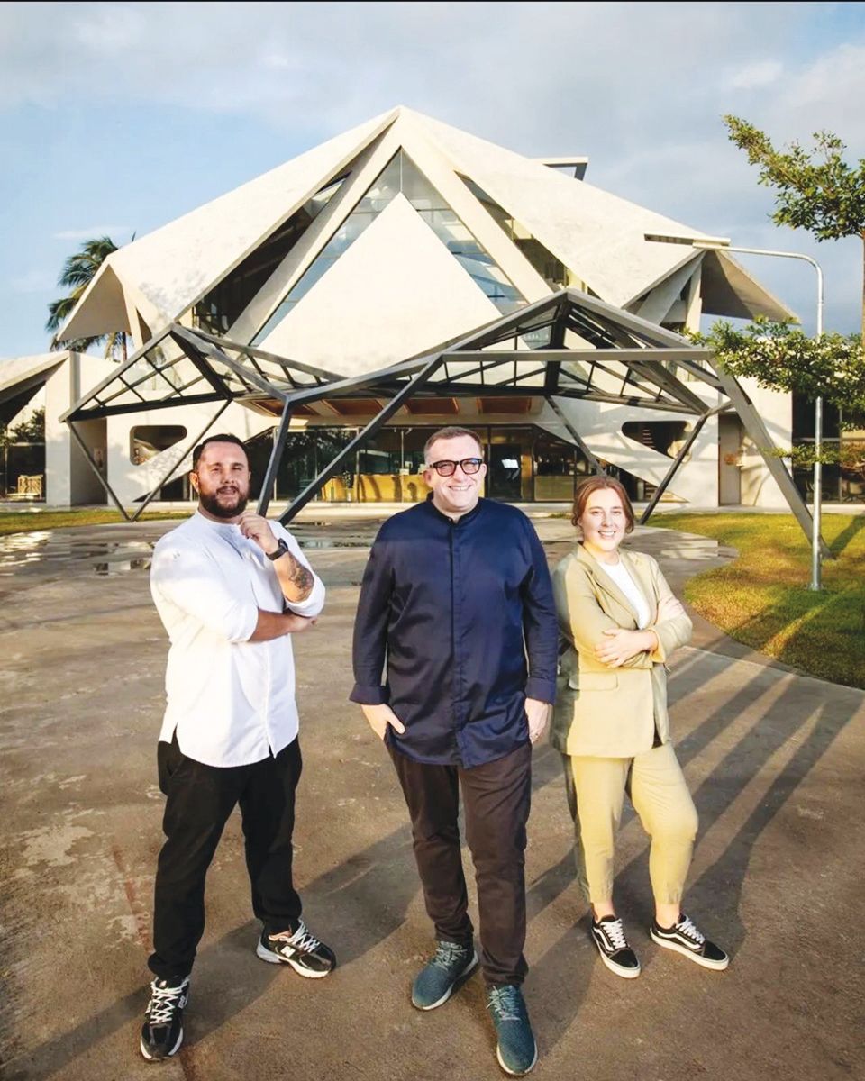 Chef Chele Gonzalez with Rodrigo Osorio and Irene Fernandez.jpg