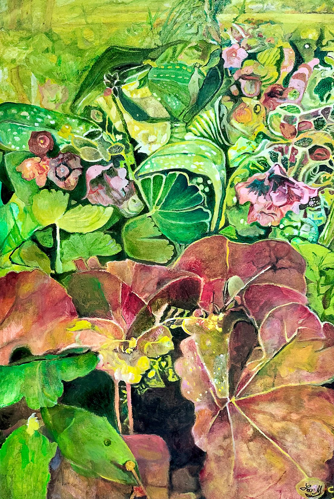 FLOWER WET WITH DEW, oil on canvas, 36x24 inches, 2022.jpg