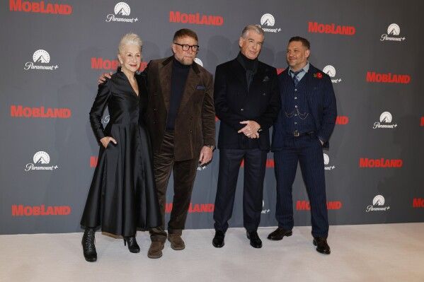 FROM LEFT Helen Mirren, Guy Ritchie, Pierce Brosnan and Tom Hardy.jpg