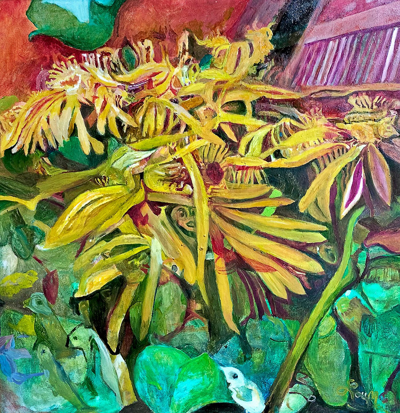LEOPARD FLOWER, oil on canvas, 24x24 inches, 2022.jpg
