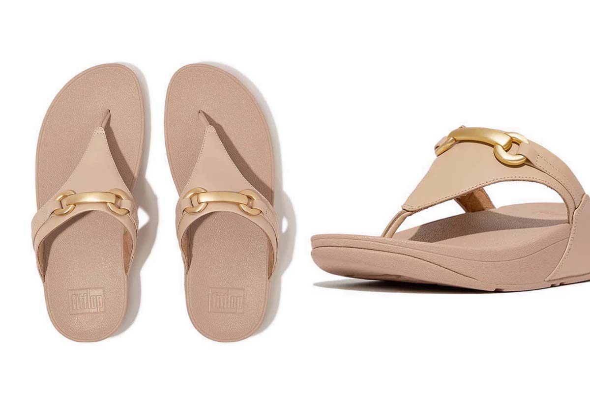 Lulu Chunky-Snaffle Leather Toe-Post Sandals body image.jpg