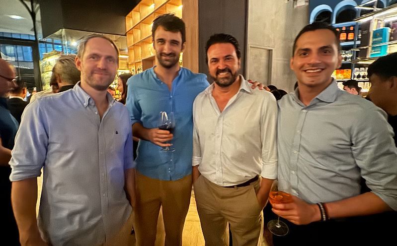 Nicolas de Castelli, Fabricio Sordoni, Antonio Ressano, and Arrun Bhavnani.JPG