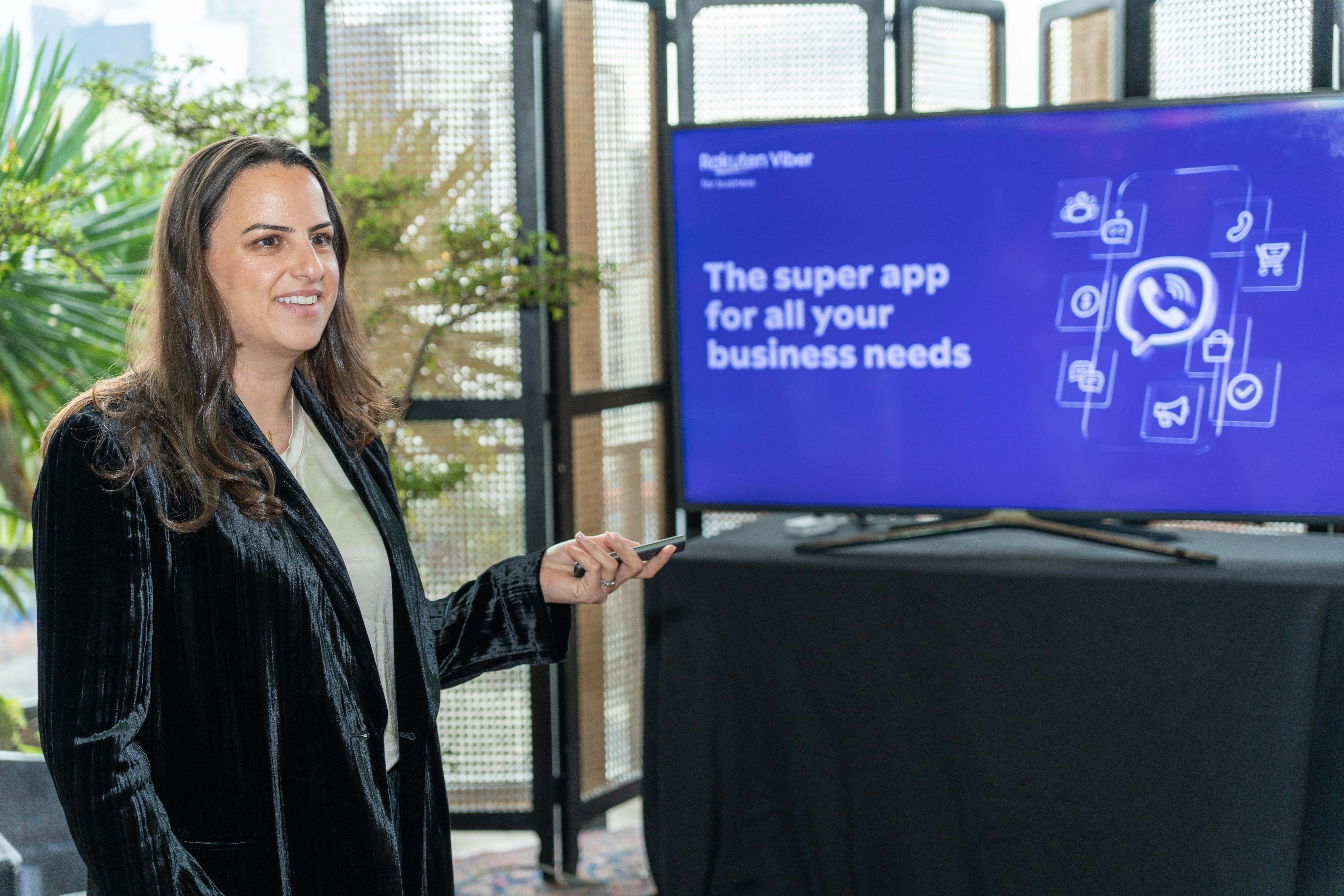 Noa Bar Shay, Senior Director of Sales & Partnerships at Rakuten Viber presented the enhanced Viber for Business suite with new features and solutions.jpg