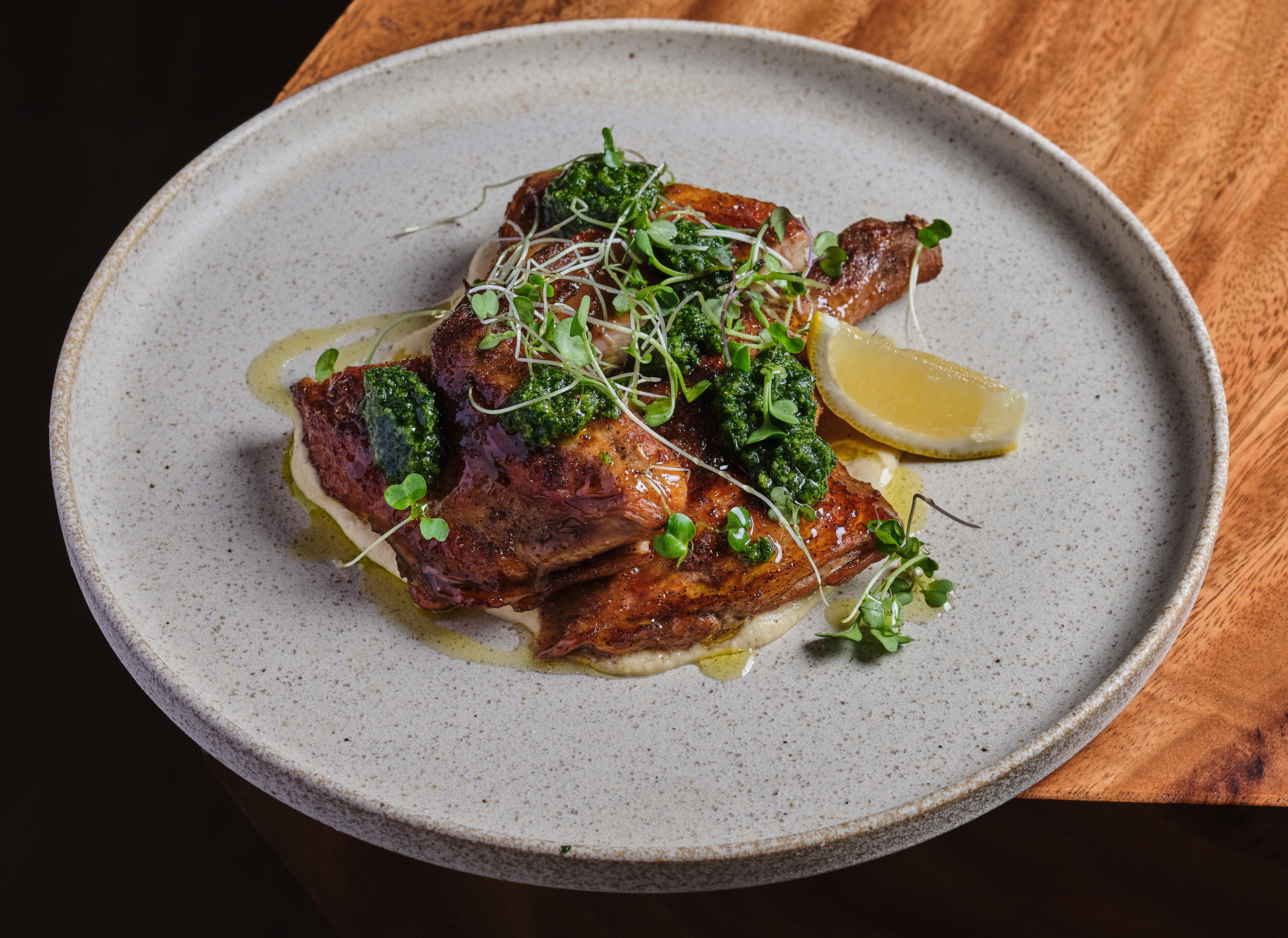 OVEN ROASTED CHICKEN Paired with gremolata and chickpea purée.jpeg