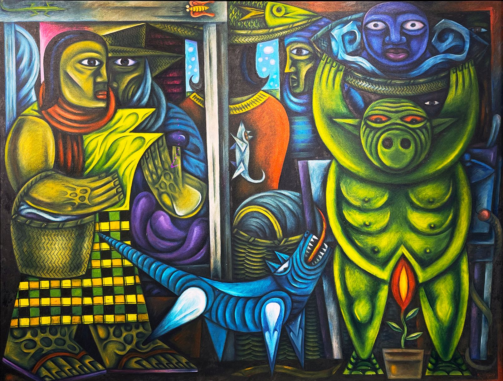 PIG BABOY, oil on canvas, 48x62 inches, 2008.jpg