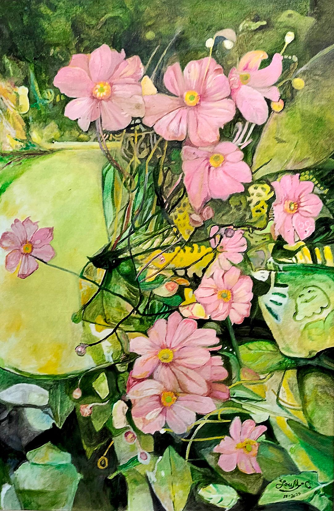 PINK FLOWERS, oil on canvas, 36x24 inches, 2024.jpg