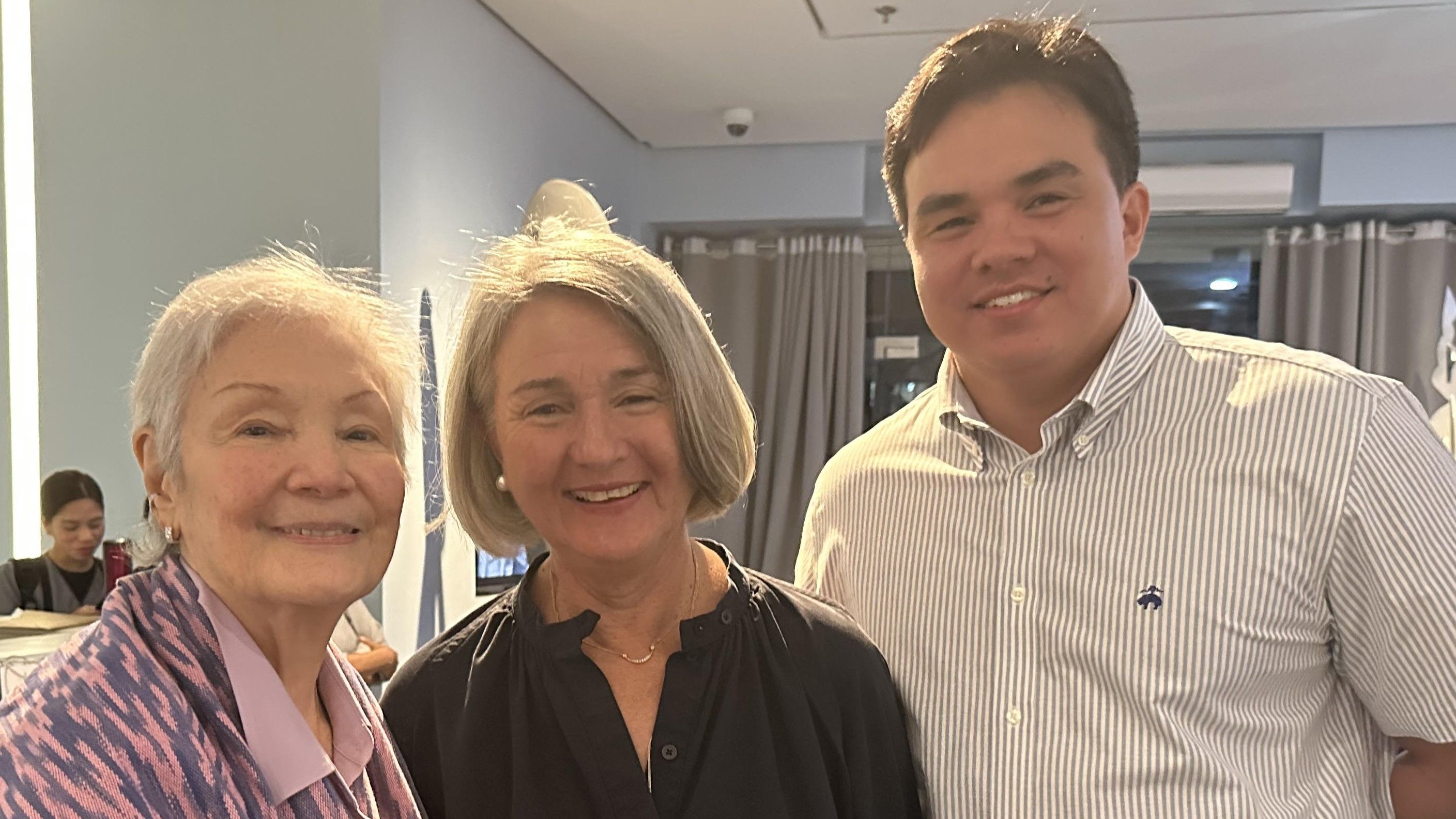 Peachy Prieto with Ines Prieto-Borromeo and her son.jpg