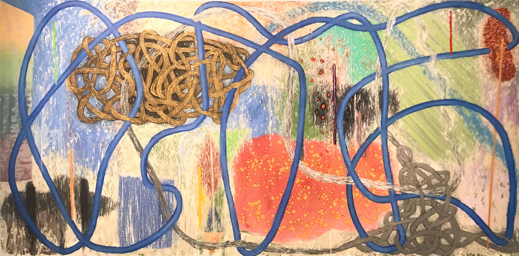 ROCK DRILON. Gold Line, acrylic on canvas, 2024.jpg