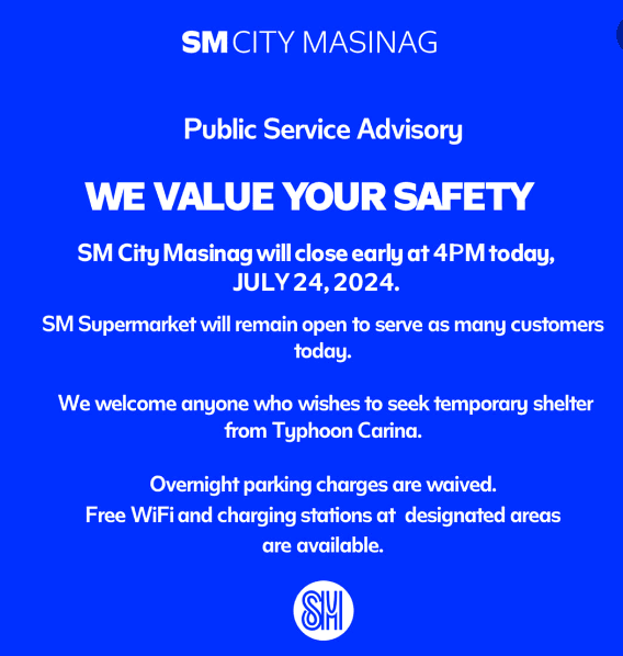 SM CITY MASINAG ADVISORY.png