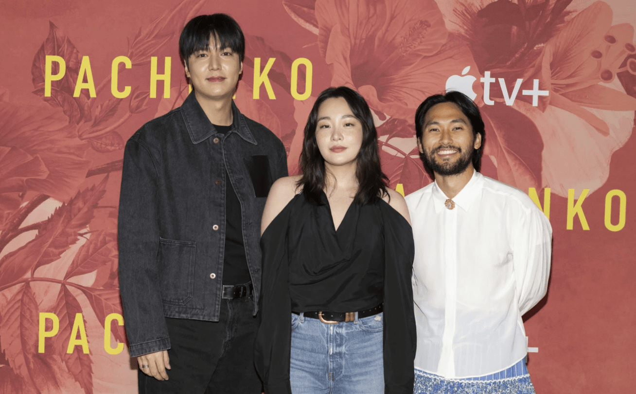 Stars of Pachinko Lee Min-Ho, Minha kim, and Jin Ha (AP) .png