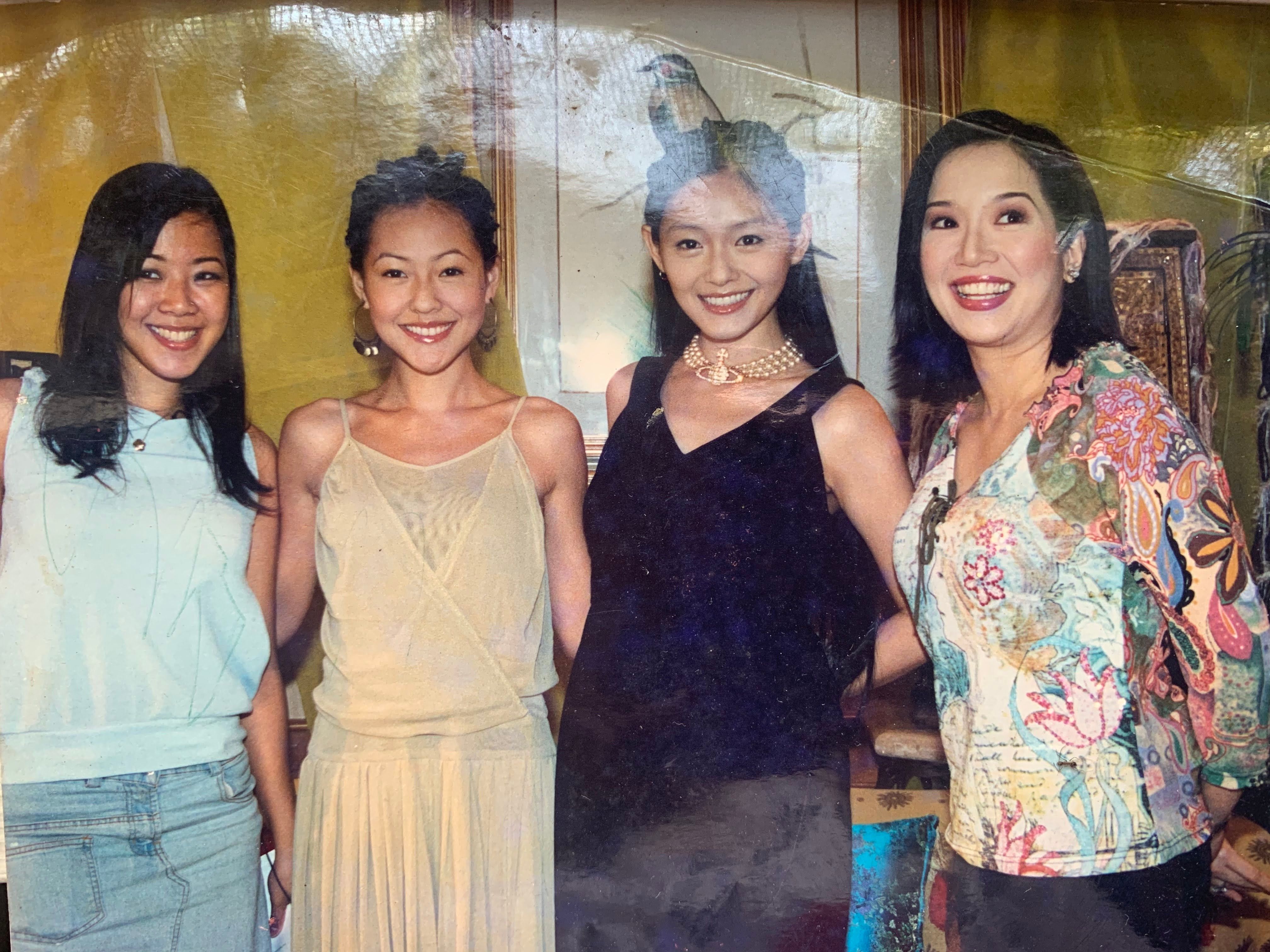 The author as interpreter, sister Dee and Barbie Hsu, with host Kris Aquino.jpg
