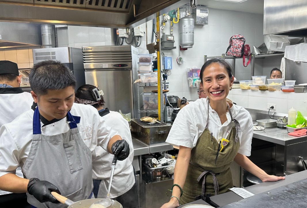 Chef Rhea Rizzo at the Mrs. Saldo pop-up at Balmori Suites, Rockwell.