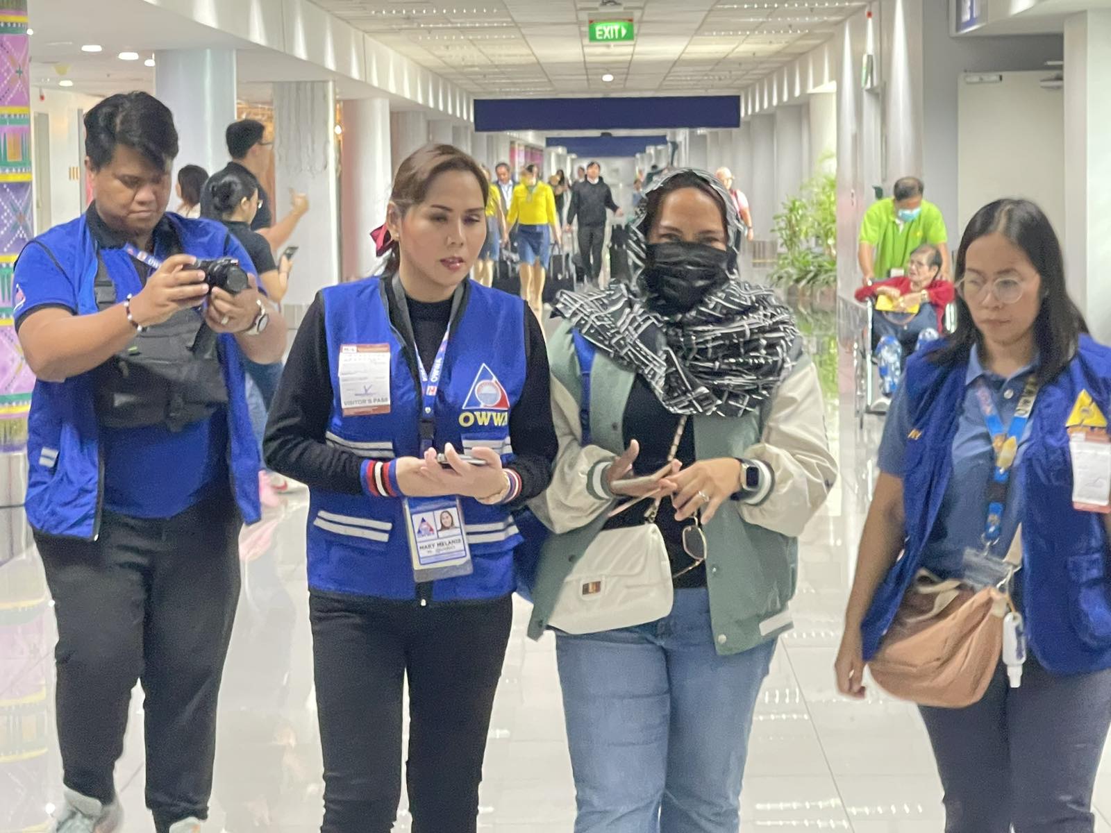 OFW Cherryl Bravante Wearing Facemask