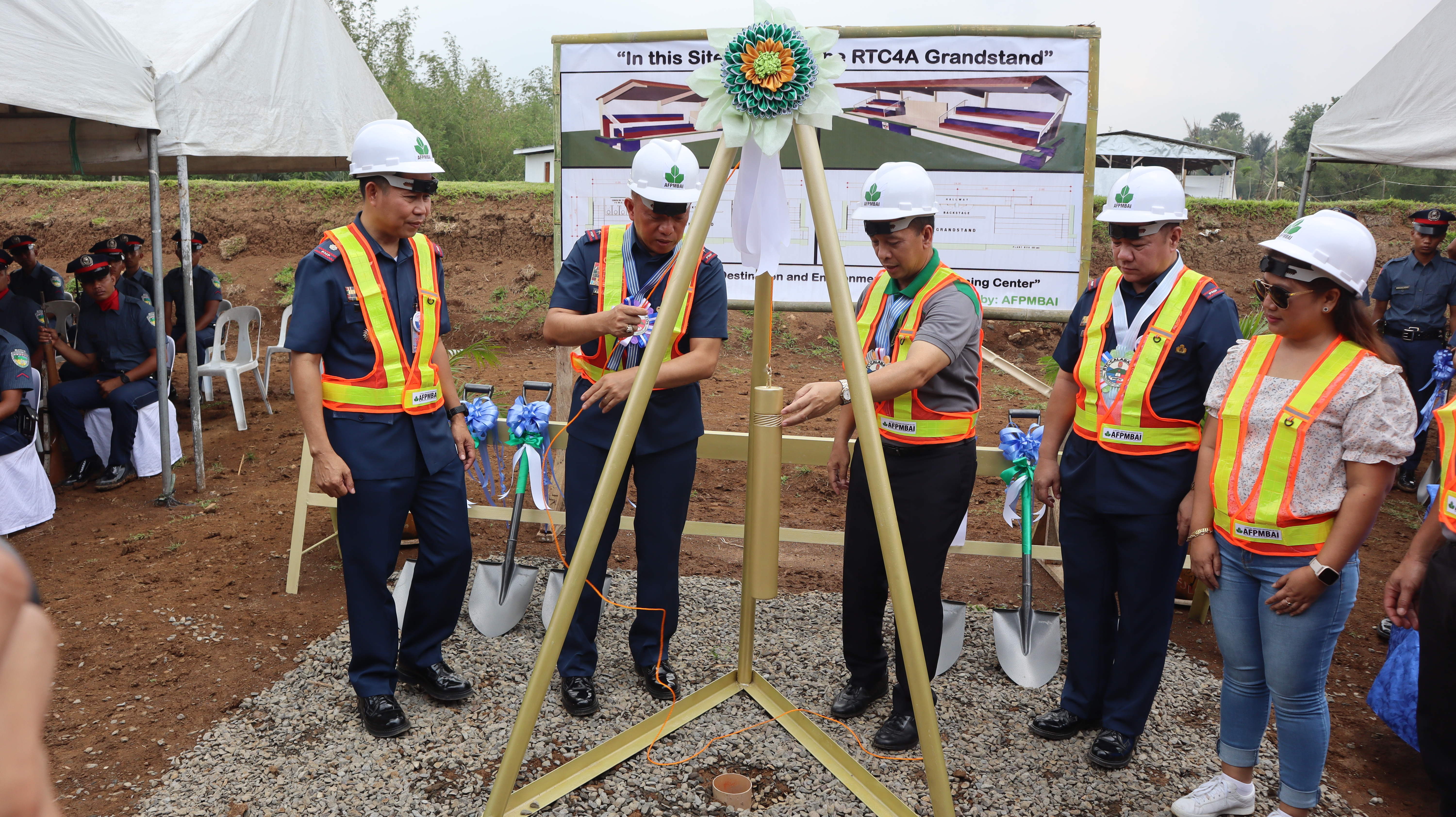 Groundbreaking ceremony of the PNP Grandstand in Queazon Province.JPG