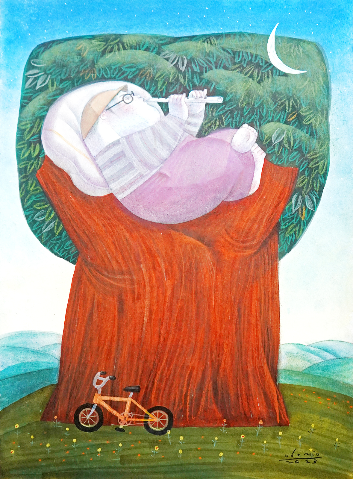 MOONLIGHT SONATA, 14.5x10.5 inches, mixed media on paper, 2023.jpg