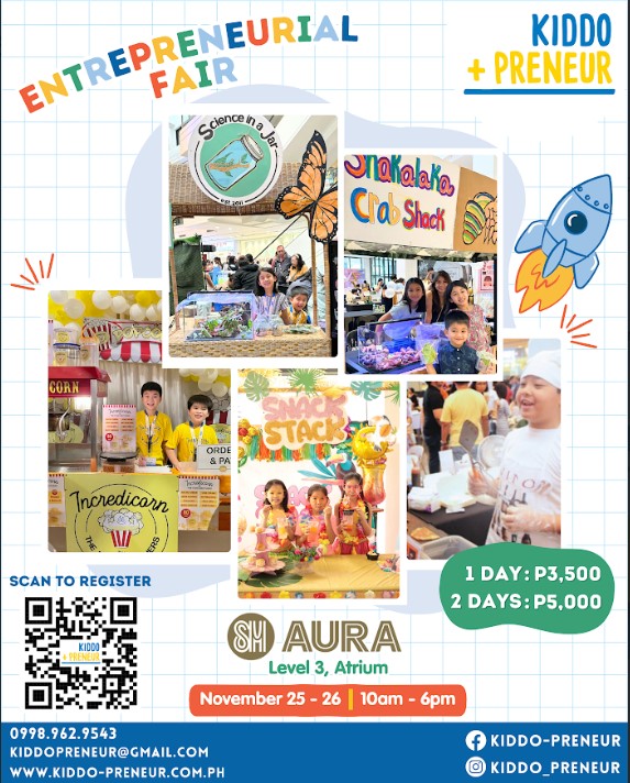Empower your kids’ entrepreneurial spirit at SM Aura’s Kiddo-Preneur fair